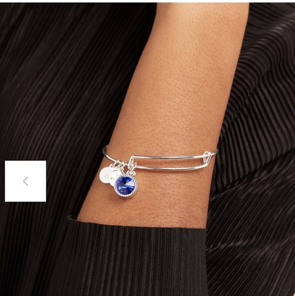 Alex And Ani Charm Bracelet Sapphire CZ Fashion Septemeber Birthstone Preowned - Picture 1 of 6